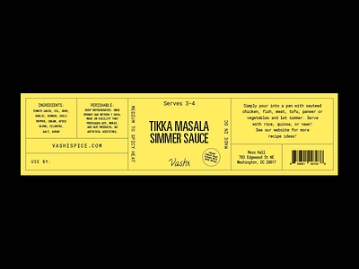 Vashi Redux indian label label design minimal monospace packaging sauce simple tungsten