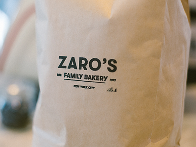 Zaro's bakery branding classic custom type legacy brand lettering art rebrand sans serif