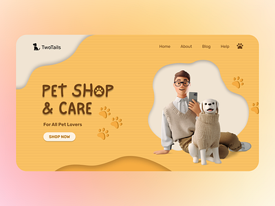 Daily UI #3 Landing page for Pet store dailyui design landing page