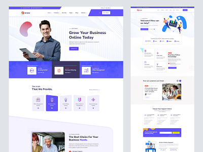 Technology & knowledge base PSD Template
