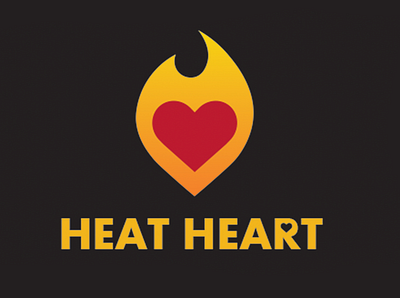 Heat Heart festival logo advertisement app branding design festival icon logo logo design music print typography vector