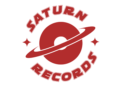Saturn Records logo advertisement advertising branding design icon illustration logo logo design minimal music typography vector