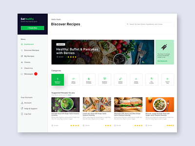 Eat Healthy Website UI Design Idea