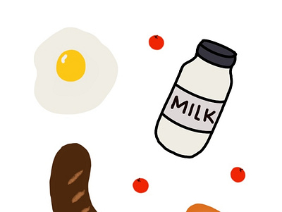 Breakfast design illustration minimal