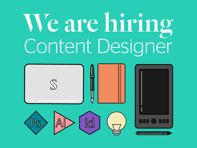 Dribbble giveaway & We Are Hiring a Content Designer. animation content designer dribbble invite gif giveaway hiring invitation invite job jobs stylight