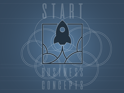 business consultancy logo branding business concept logo rocket start wireframe