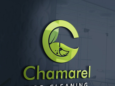 Chamarel Eco Cleaning logo branding eco green logo