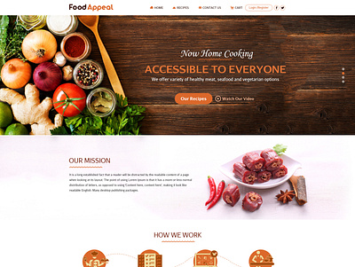 Food Website creative food food website homepage landing page