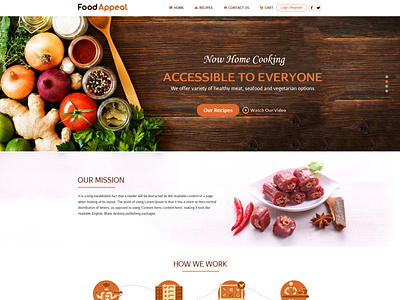 Food Website creative food food website homepage landing page
