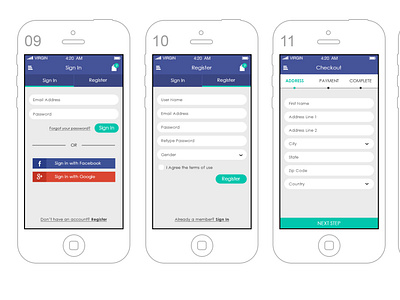 Sign In/Sign Up/Register Screen mobile app register sign up signin ui ux