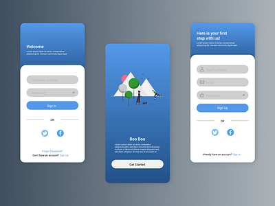 App onboarding screens androidappdesign appdesign appuserinterface interactiondesign iosapp materialdesign mobiledesign productdesign signin uidesign uiux uxdesign