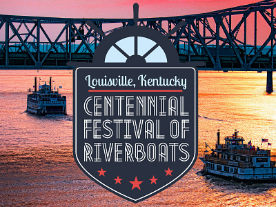 Centennial Festival of Riverboats boat branding centennial festival identity kentucky logo louisville riverboats