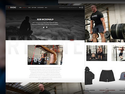 Athlete Page Layout athletes athletics bio clothing feature marketing sports strong website