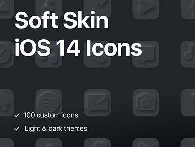 Soft Skin — iOS 14 Icons // 3d icon set @3dicons @black @cover @custom @dailyui @icons @ios @ios14 @ios14covers @ios14icons @minimal @monochrome @niceicons @sexy @skeuomorph @ui @white @widget @widgets