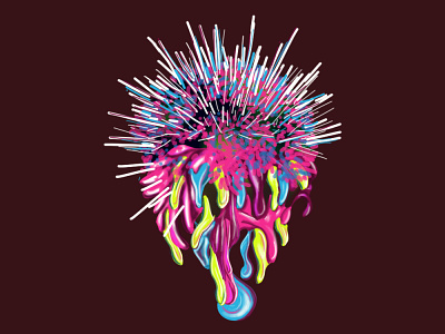 sea urchin advert creative design illustration