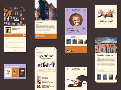 UI design - city guide: Gdansk with locals