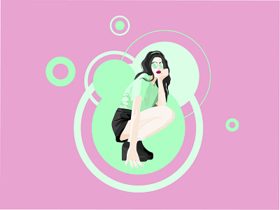 Bright girl color girl graphic design human illustration vector