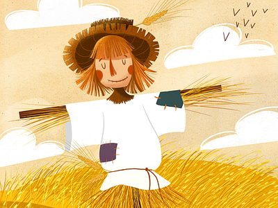 Scarecrow illustration character design children book childrenbookillustration illustration illustrationfrokids