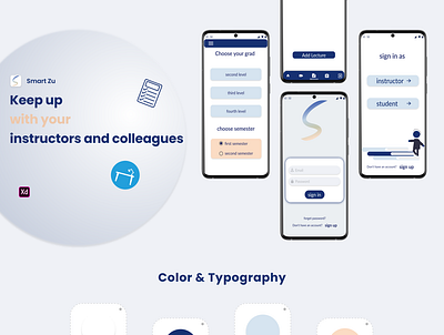 Smart Zu E-learning App app graphic design ui ux