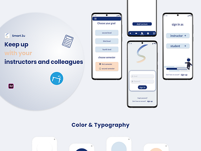 Smart Zu E-learning App app graphic design ui ux