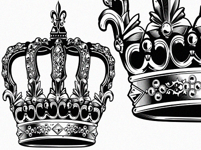 Crown art bw corona craft digital ilustrador ilustrator learning