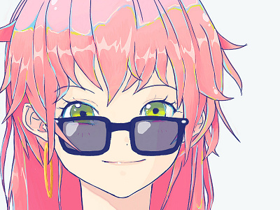 Lentes color cute draw girl handmade personal photoshop sexy sunglases