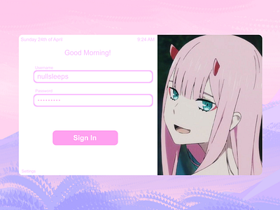 Login Screen Design