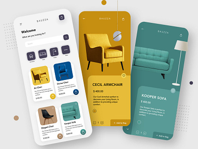 Bauzza- Mobile Version chair ecommerce ecommerce design furniture design furniture store sofa ui ux