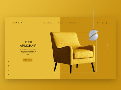 Bauzza- Landing Page clean ecommerce furniture design furniture store landingpage minimalism minimalist ui ux webdesign website concept