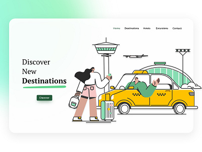 Travel Web Design header header design header illustration illustration illustrations travel travel agency traveling ui uidesign uidesigns web web design website design