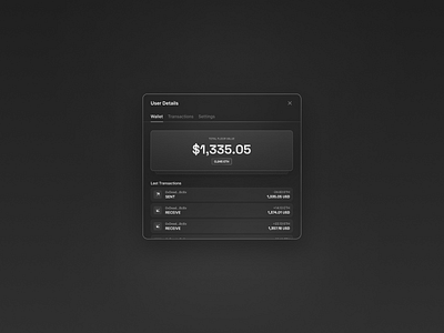 User Modal border dark user modal graphic design modal modal design modern neutral rounded
