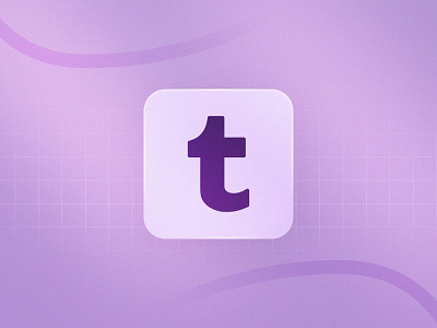 Tumblr App Icon app app icon design illustration light logo modern purpled tumblr