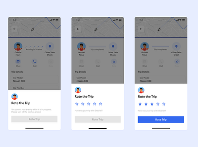 Auri - Rating System app auri clean design design minimal design mobile rating rating system ridesharing uber ui uidesign uiux uiuxdesign user experience user interface ux uxdesign