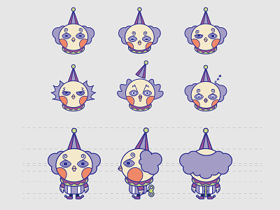 Circus Fellows - Expression & Turnaround Sheet