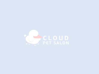 Cloud Pet Salon LOGO 2d advertising animal animation beauty branding character creative cute design dog drawing graphic design icon logo mark negative space painting puppy