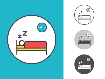 Adulthood Merit Badge: Having A Bedtime design flat icon illustration illustrator minimal vector