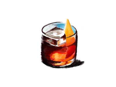 Negroni - 10 Days of Drinks 100days booze cocktail cold drink ice cube negroni orange refresh sip thirsty