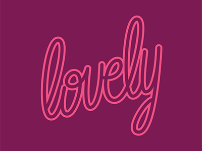 LOVELY gif lettering script type