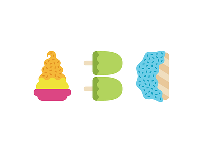 ABC dessert ice cream lettering popsicle summer taco type