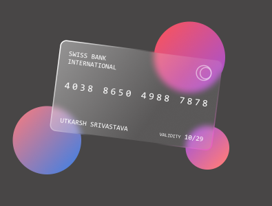 Credit card Glossy Design by Utkarsh Srivastava on Dribbble