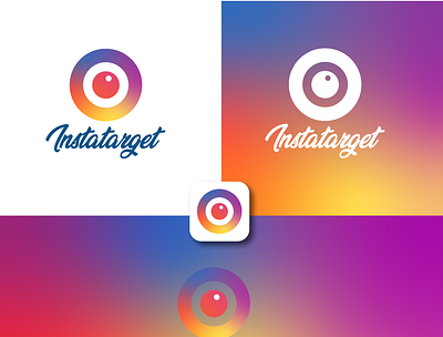 instagram vs instatarget logo app design icon instagram logo instatarget logo logo design 2021 minimal