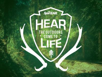 Earth Day Promo Logo mark logo antlers trees hearing hunting forest green earth