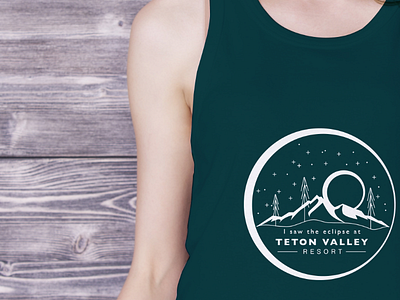 Teton Valley I saw the eclipse Tank top cabins idaho logo mockup mountains mug outdoor resorts swag teton