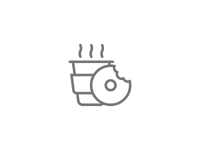 Refreshments Icon beverage coffee donut drink food icon refreshments symbol wayfinding