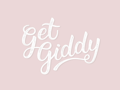 @GetGiddy branding brush lettering get giddy hand lettering identity personal branding personal identity pink texture