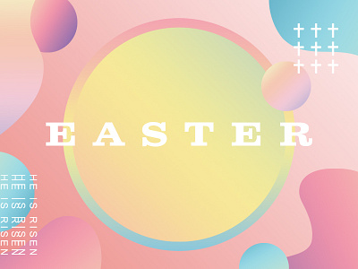 Easter - Open Network artwork church easter gradient he is risen jesus pastel title