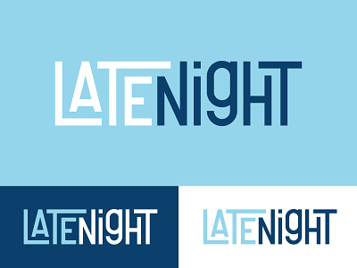 Late Night - Life.Church blue church college custom typeface late late night logo ministry night service typeface