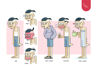Ayah Ayep (Character Concept) cartoon character design comic drawing family illustration