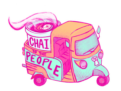 Chai To The People branding illustration