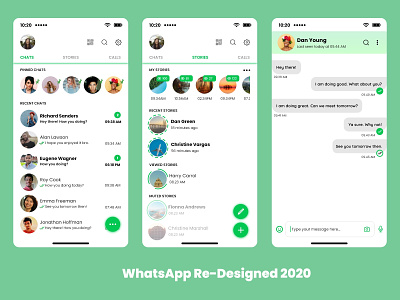 WhatsApp Re-Designed 2020